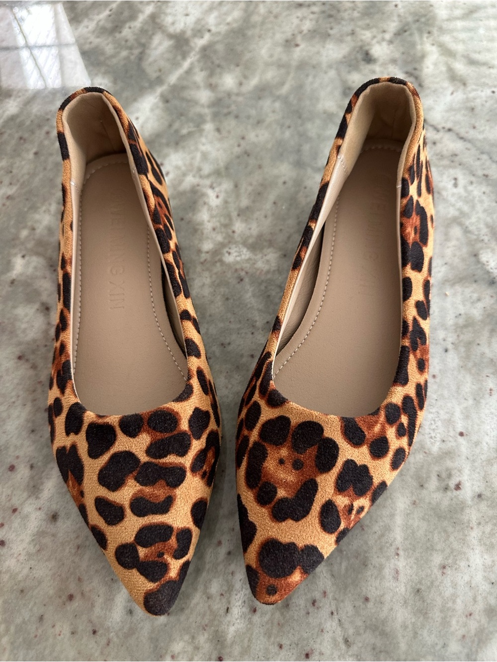 NWOB Leopard Print Pointed Toe Loafers - Women size 38/7
